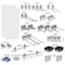Triton Products 30 pc LocHook Assortment & Hanging Bin System W/ (2) 18" W x 36" H White Steel Square Hole Pegboards LB18-CK - alternate 12